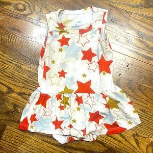 Red, gold and blue starred onesie